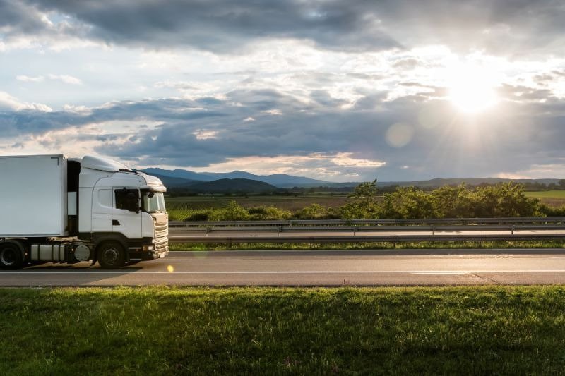 Solar panels on a warehouse roof